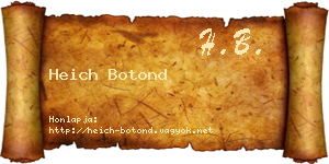 Heich Botond névjegykártya